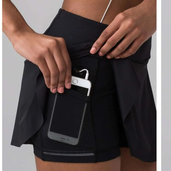 Lululemon Quick Pace Skirt 13" NWT Black Size 10 - Picture 5 of 10